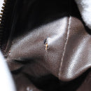 CHANEL Bicolore Pouch Leather Brown CC Auth bs16047-10