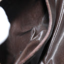 CHANEL Bicolore Pouch Leather Brown CC Auth bs16047-11