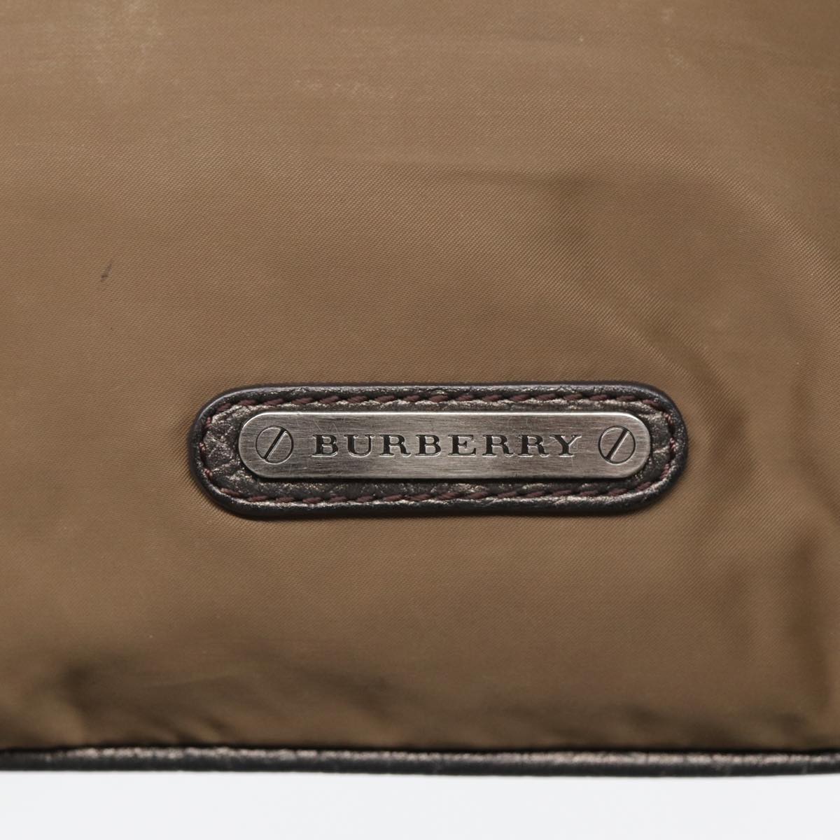 BURBERRY Shoulder Bag Nylon Beige Auth bs16057