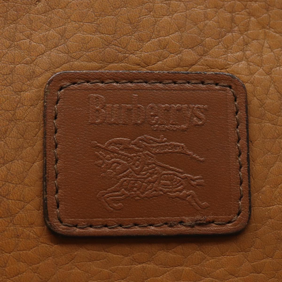 BURBERRY Documents Case Leather Brown Auth bs16059