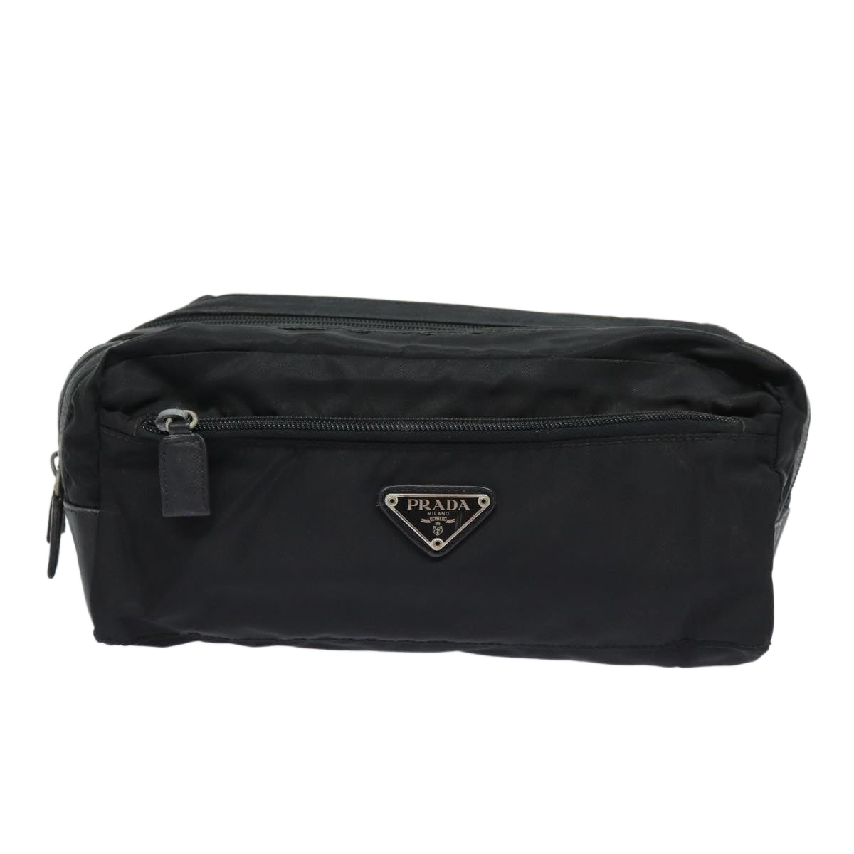 PRADA Second Bag Nylon Black Auth bs16061