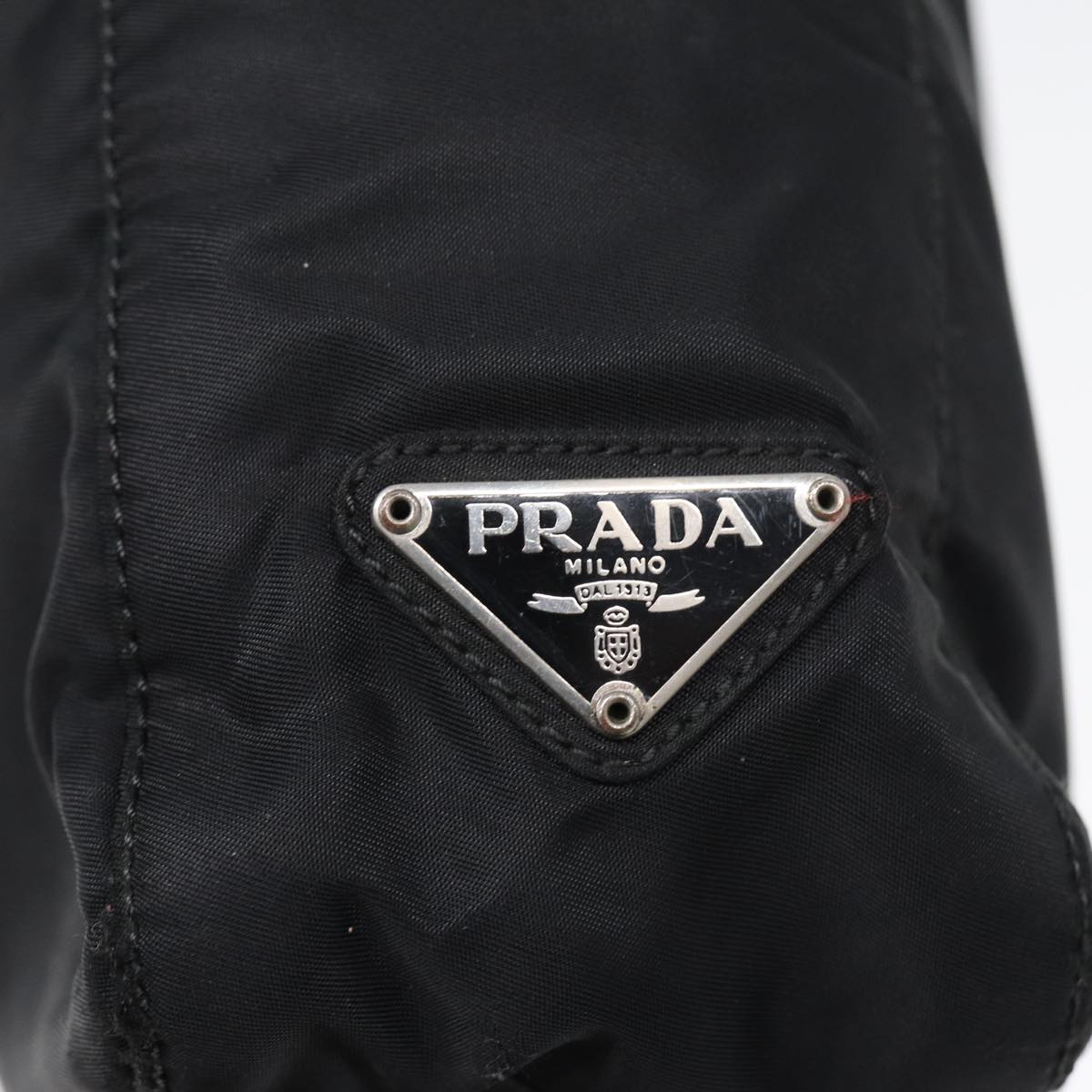 PRADA Hand Bag Nylon Black Auth bs16065