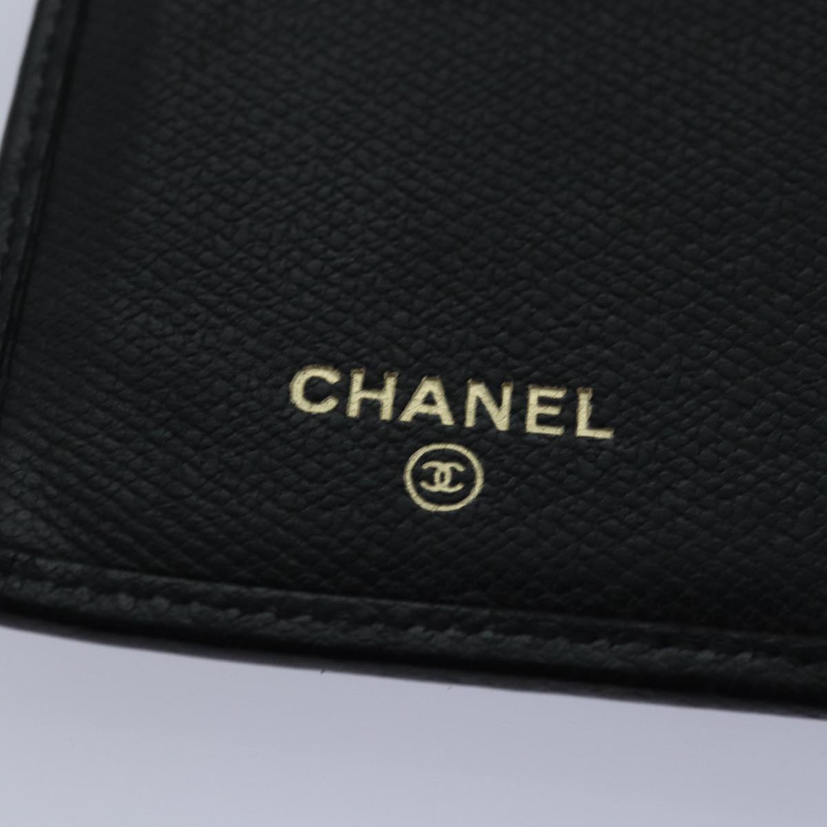 CHANEL Wallet Leather Black CC Auth bs16073