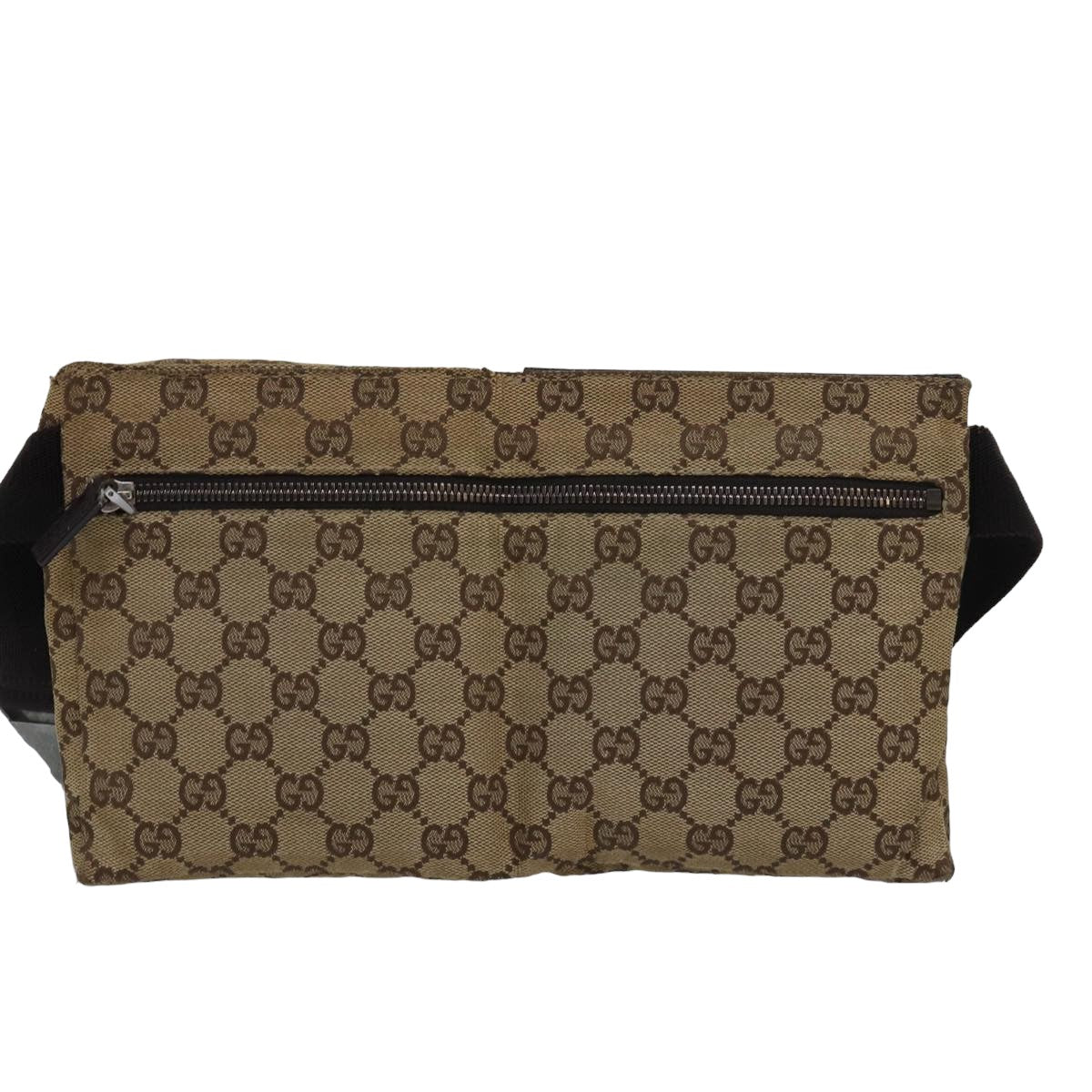 GUCCI GG Canvas Waist bag Beige 28566 Auth bs16083