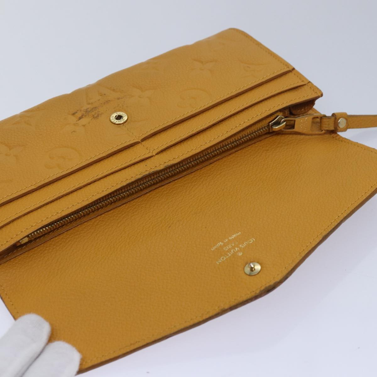 LOUIS VUITTON Empreinte Portefeuille Curieuse Wallet M60409 Auth bs16087