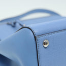 FENDI Hand Bag Leather 2way Blue Auth bs16088-15