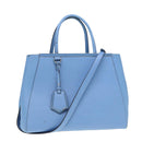 FENDI Hand Bag Leather 2way Blue Auth bs16088-1