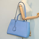 FENDI Hand Bag Leather 2way Blue Auth bs16088-27