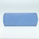 FENDI Hand Bag Leather 2way Blue Auth bs16088-5