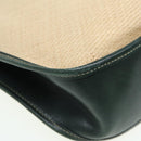 HERMES Evelyn GM1 Shoulder Bag Straw Leather Beige Green Auth bs16091-16