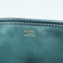 HERMES Evelyn GM1 Shoulder Bag Straw Leather Beige Green Auth bs16091-17