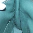 HERMES Evelyn GM1 Shoulder Bag Straw Leather Beige Green Auth bs16091-18