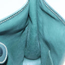 HERMES Evelyn GM1 Shoulder Bag Straw Leather Beige Green Auth bs16091-19