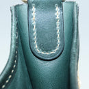 HERMES Evelyn GM1 Shoulder Bag Straw Leather Beige Green Auth bs16091-12