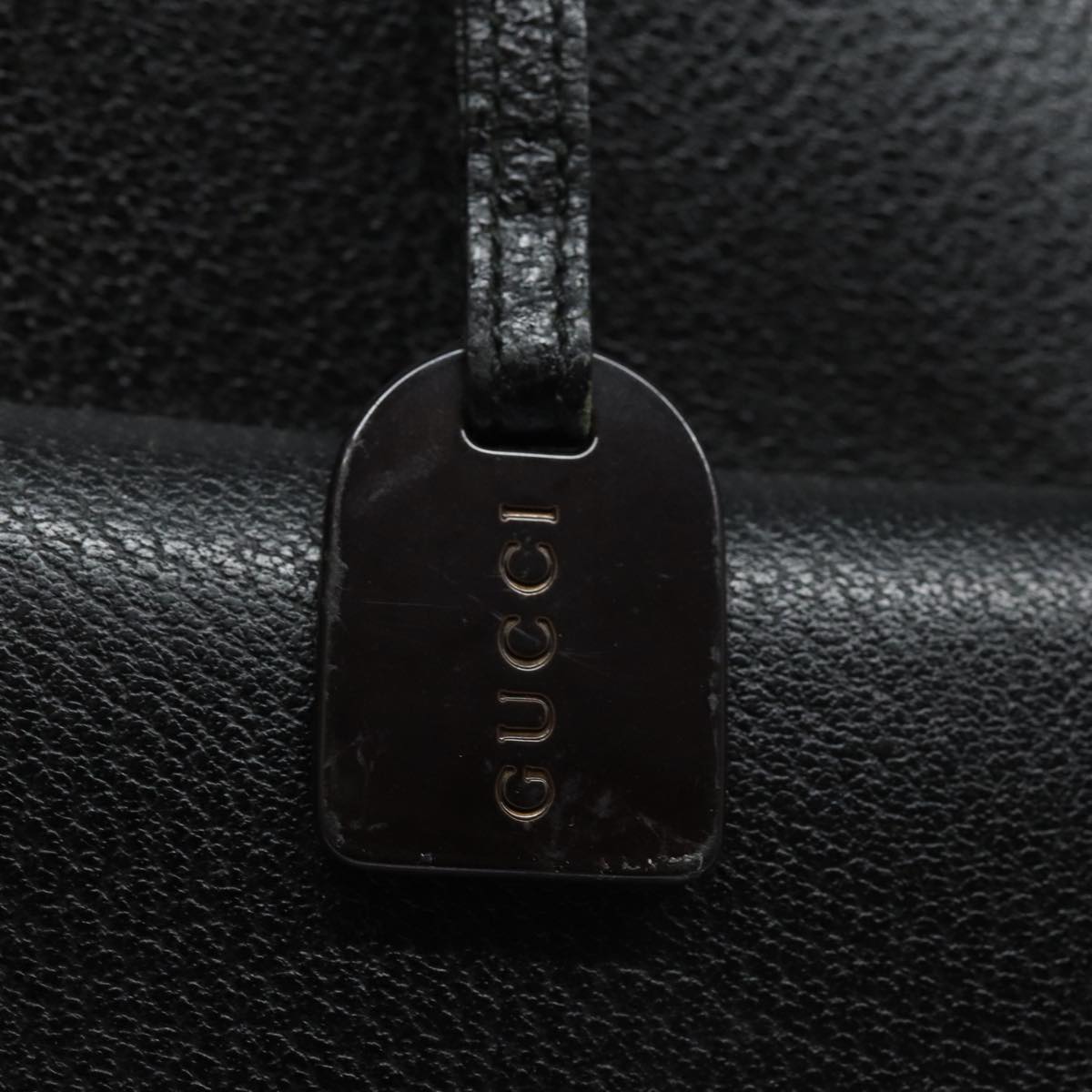 GUCCI Hand Bag Leather Black 002.3754.0459 Auth bs16104