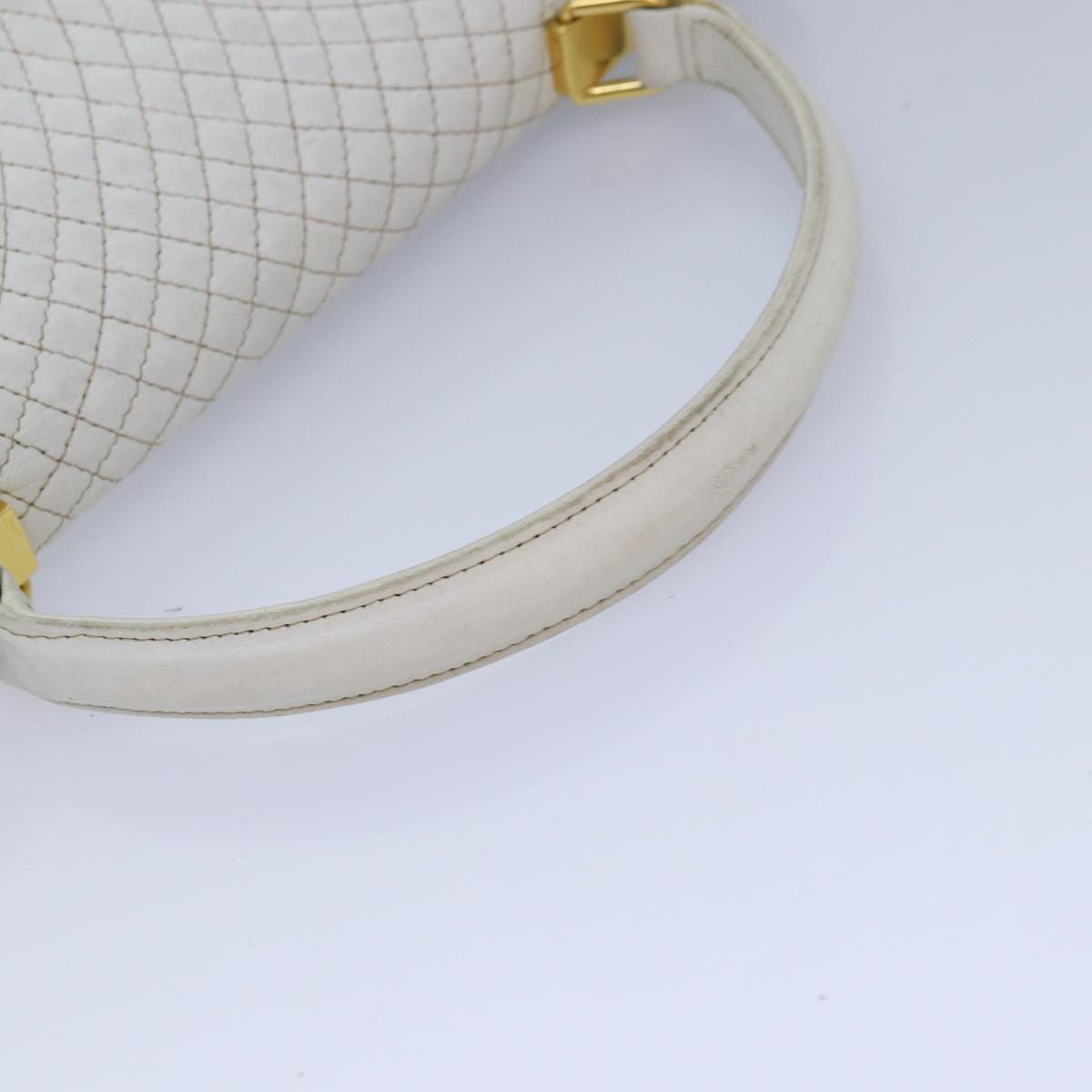 BALLY Hand Bag Leather 2way White Auth bs16118