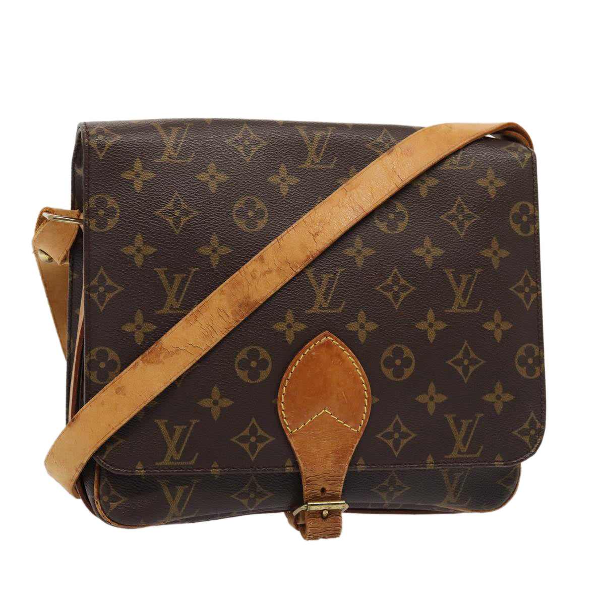 LOUIS VUITTON Monogram Cartouchiere GM Shoulder Bag M51252 LV Auth bs16121