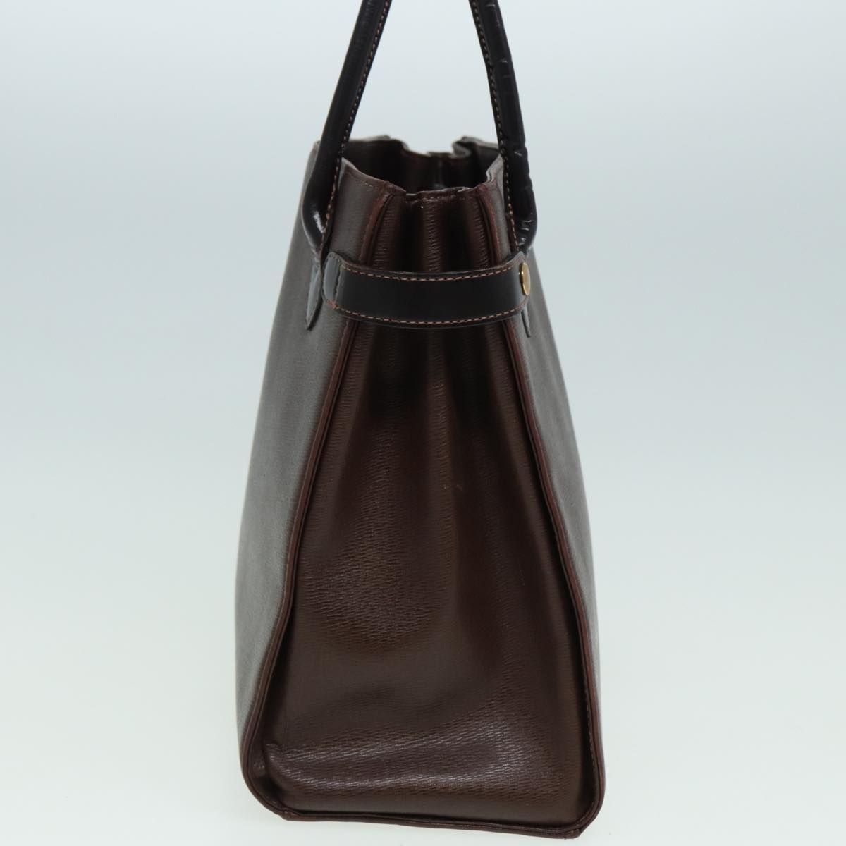 BURBERRY Hand Bag Leather Brown Auth bs16123