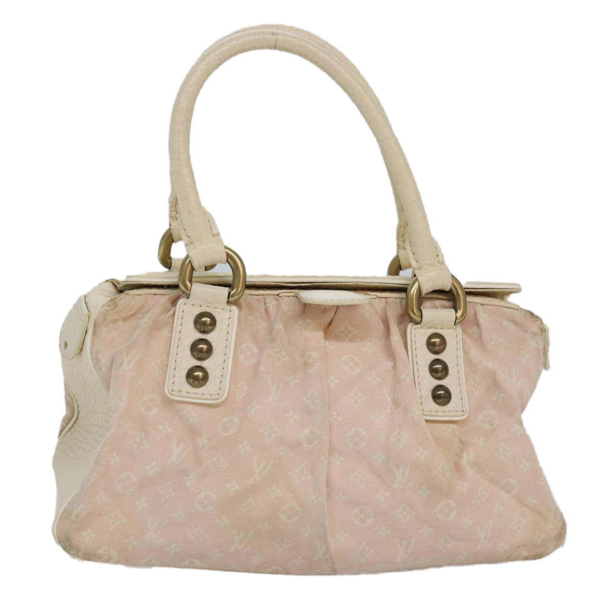 LOUIS VUITTON Monogram Mini Lin Trapeze PM Hand Bag Pink M40062 LV Auth bs16132