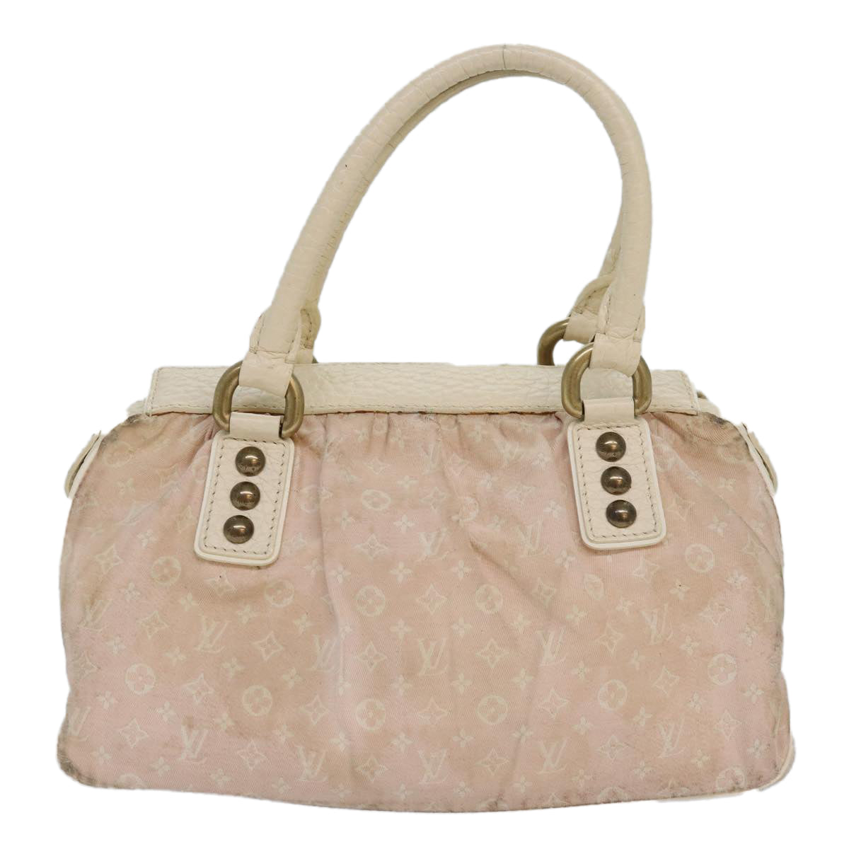 LOUIS VUITTON Monogram Mini Lin Trapeze PM Hand Bag Pink M40062 LV Auth bs16132