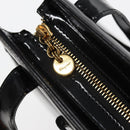 Salvatore Ferragamo Shoulder Bag Enamel Black Auth bs16136-10