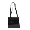 Salvatore Ferragamo Shoulder Bag Enamel Black Auth bs16136-2