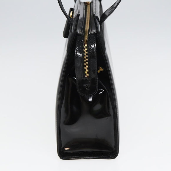 Salvatore Ferragamo Shoulder Bag Enamel Black Auth bs16136