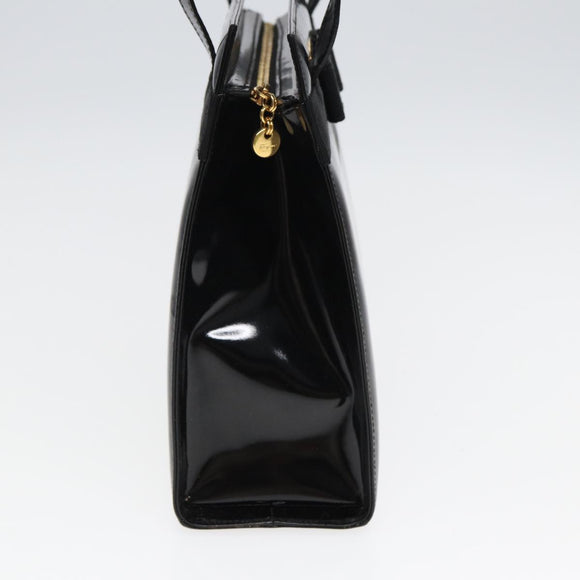 Salvatore Ferragamo Shoulder Bag Enamel Black Auth bs16136