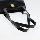Salvatore Ferragamo Shoulder Bag Enamel Black Auth bs16136-7