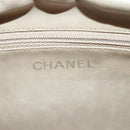 CHANEL Matelasse Pouch Enamel Beige CC Auth bs16140-13