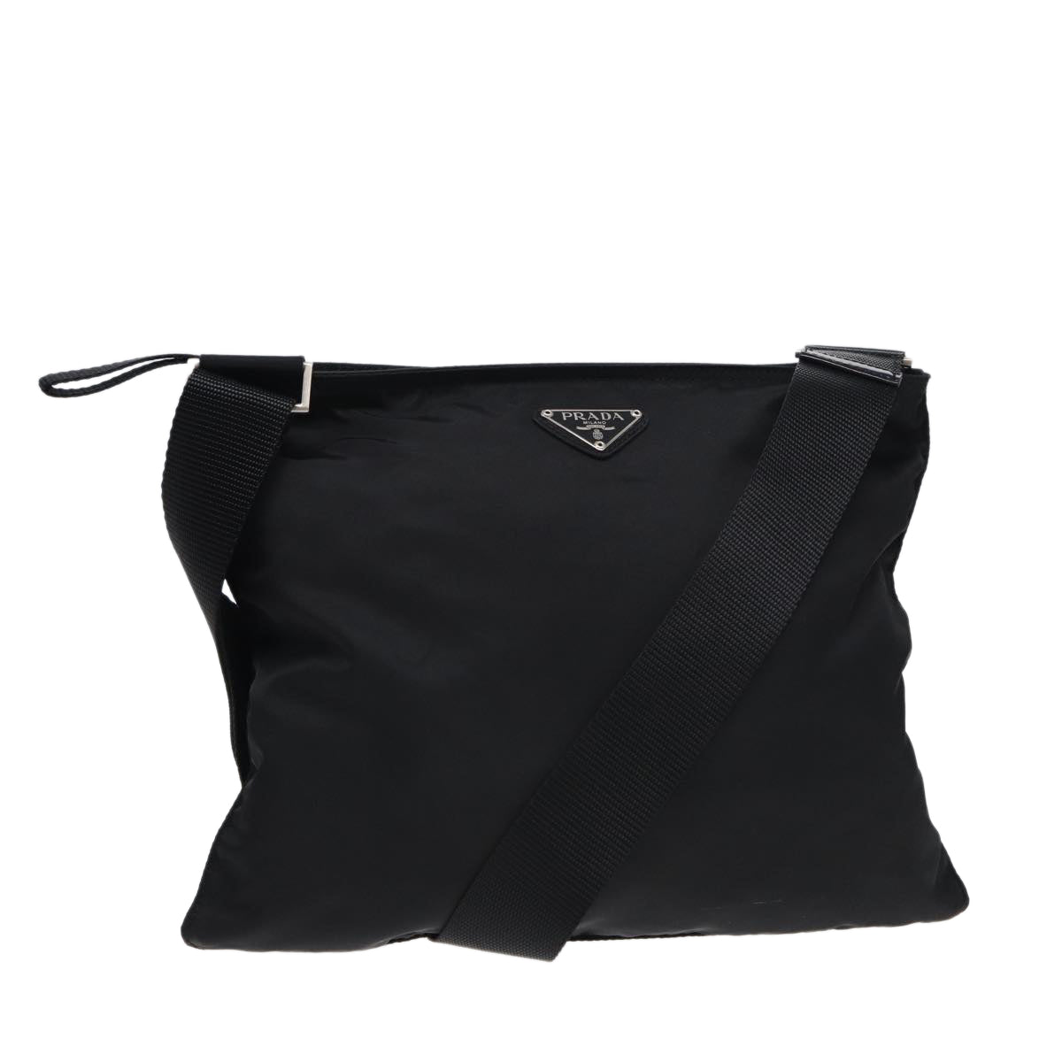 PRADA Shoulder Bag Nylon Black Auth bs16141