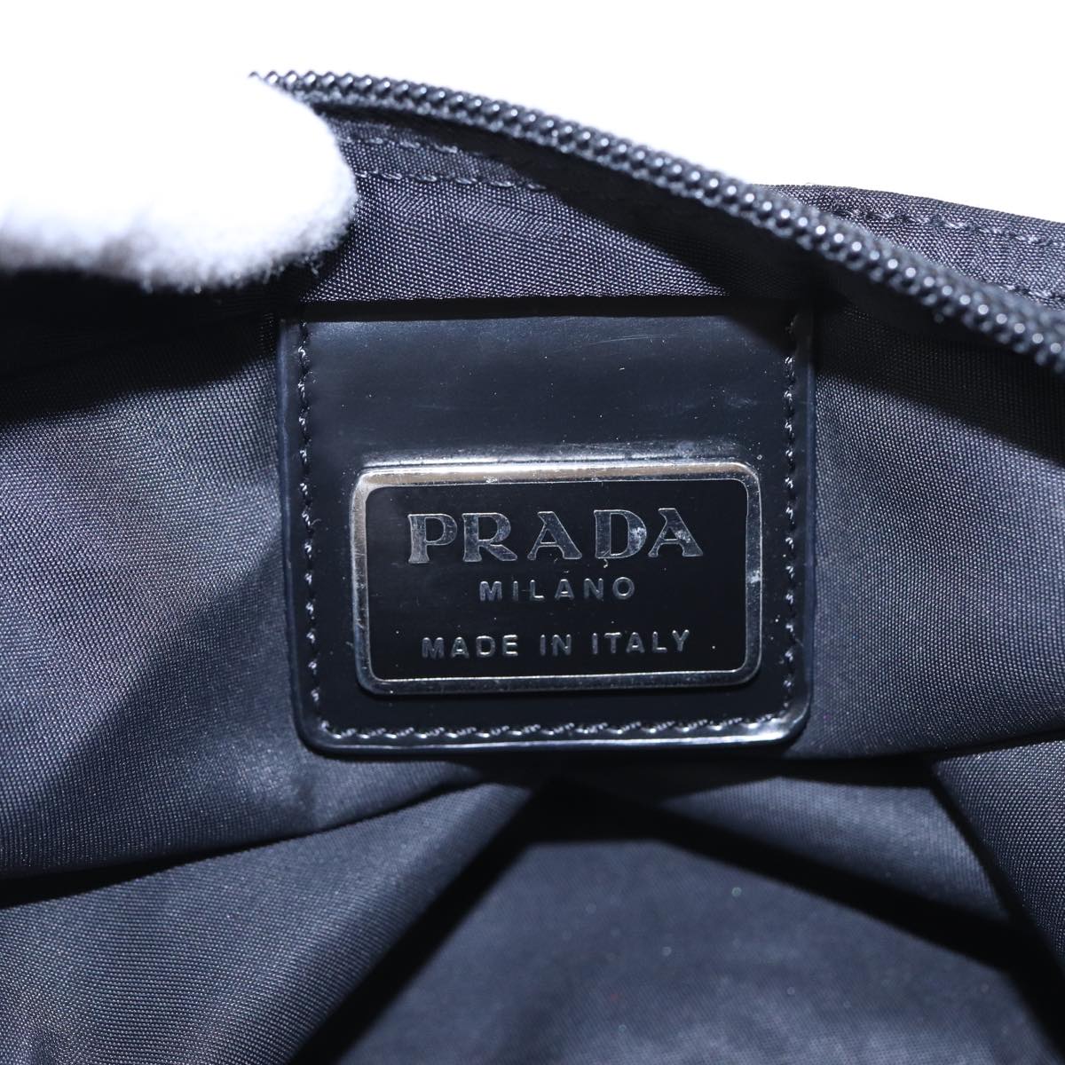 PRADA Shoulder Bag Nylon Black Auth bs16141