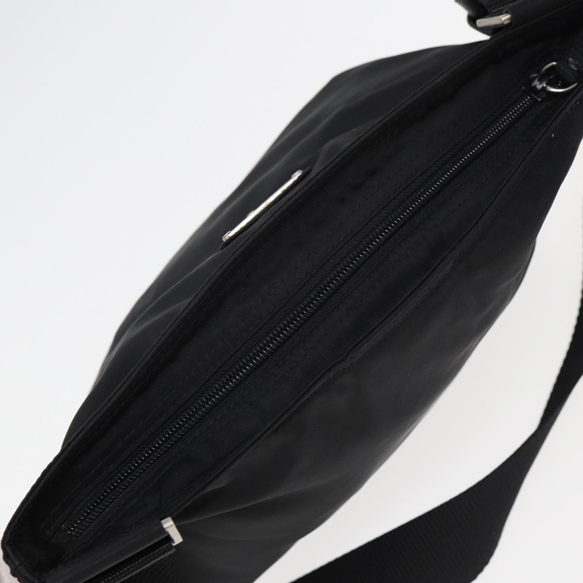 PRADA Shoulder Bag Nylon Black Auth bs16141