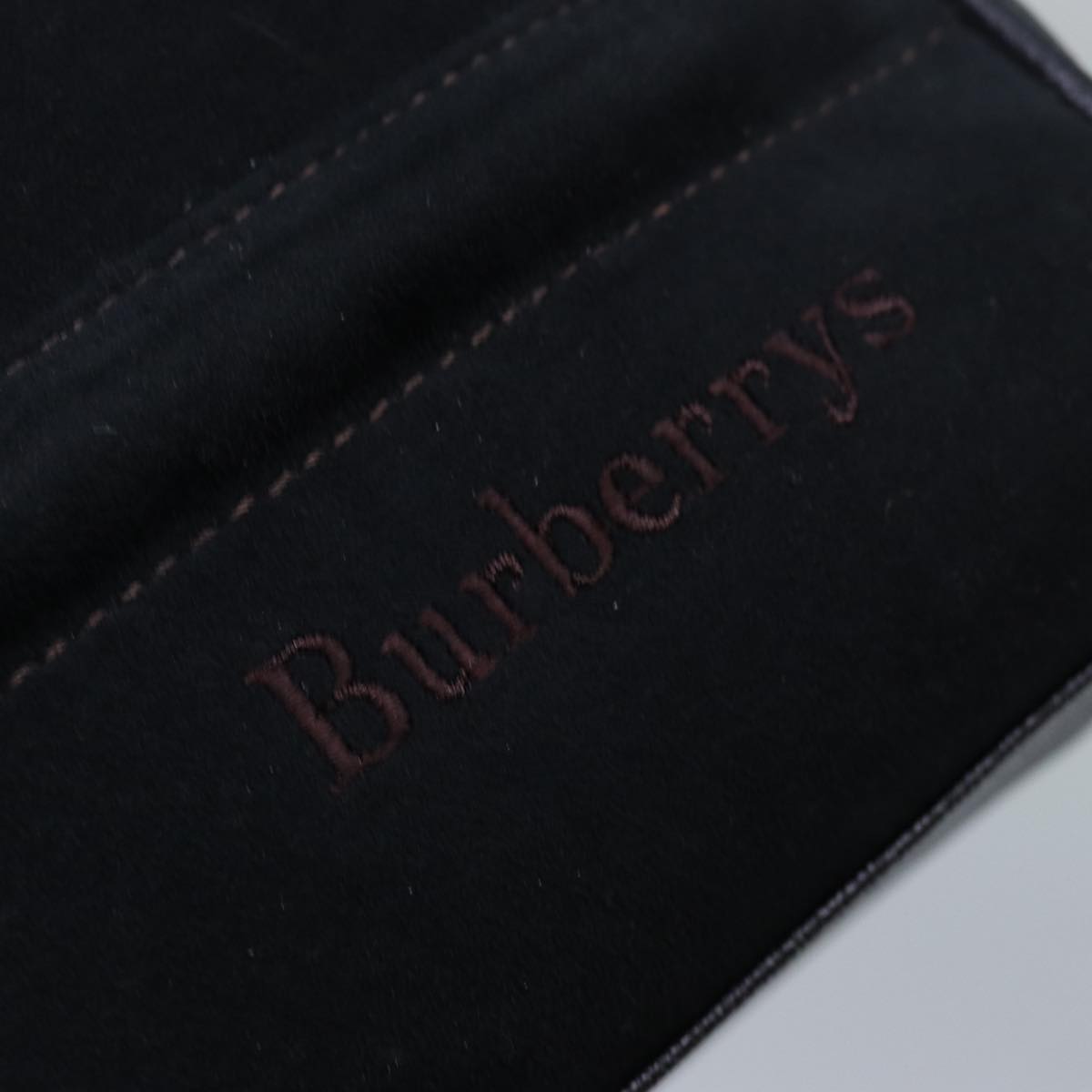 BURBERRY Hand Bag Suede Black Auth bs16158