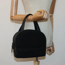 BURBERRY Hand Bag Suede Black Auth bs16158-21