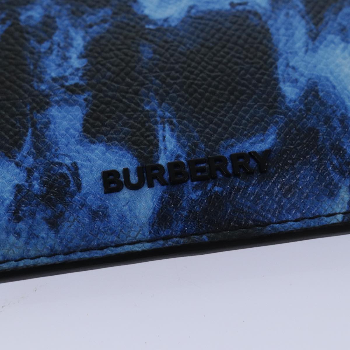 BURBERRY Shoulder Bag Leather Blue Auth bs16175