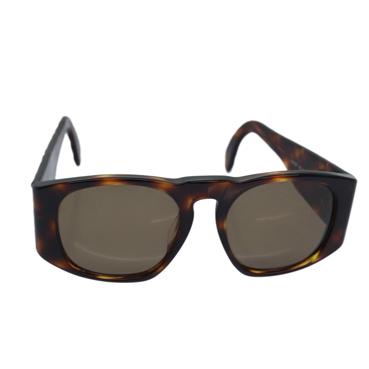 CHANEL Sunglasses plastic Brown CC Auth bs16177