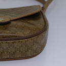 CELINE Macadam Canvas Shoulder Bag Beige Auth bs16179-14