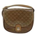 CELINE Macadam Canvas Shoulder Bag Beige Auth bs16179-13