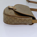 CELINE Macadam Canvas Shoulder Bag Beige Auth bs16179-4