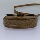 CELINE Macadam Canvas Shoulder Bag Beige Auth bs16179-5