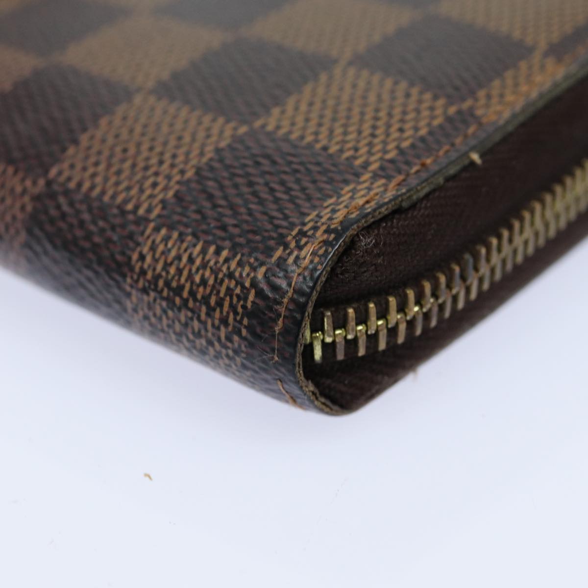 LOUIS VUITTON Damier Ebene Zippy Wallet Long Wallet N41661 LV Auth bs16183