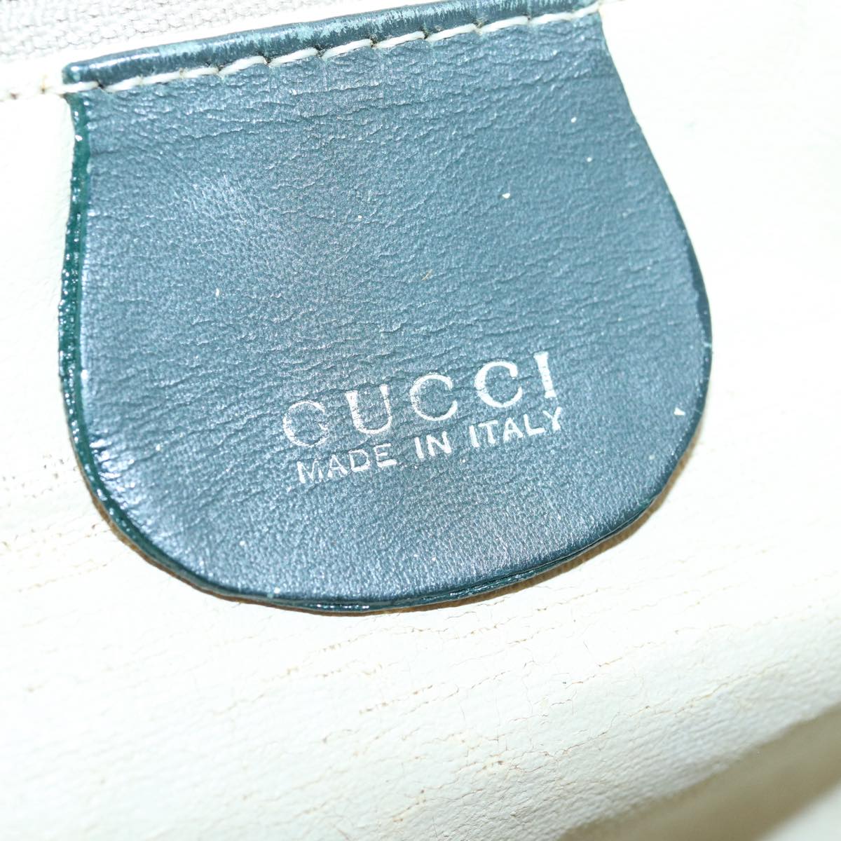 GUCCI Bamboo Hand Bag Suede Green Auth bs16189