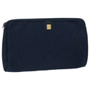 Christian Dior Trotter Canvas Pouch Navy Auth bs16192-1