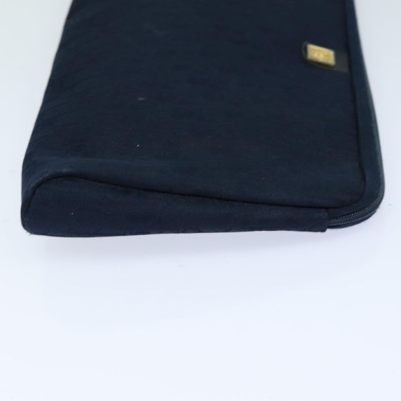 Christian Dior Trotter Canvas Pouch Navy Auth bs16192