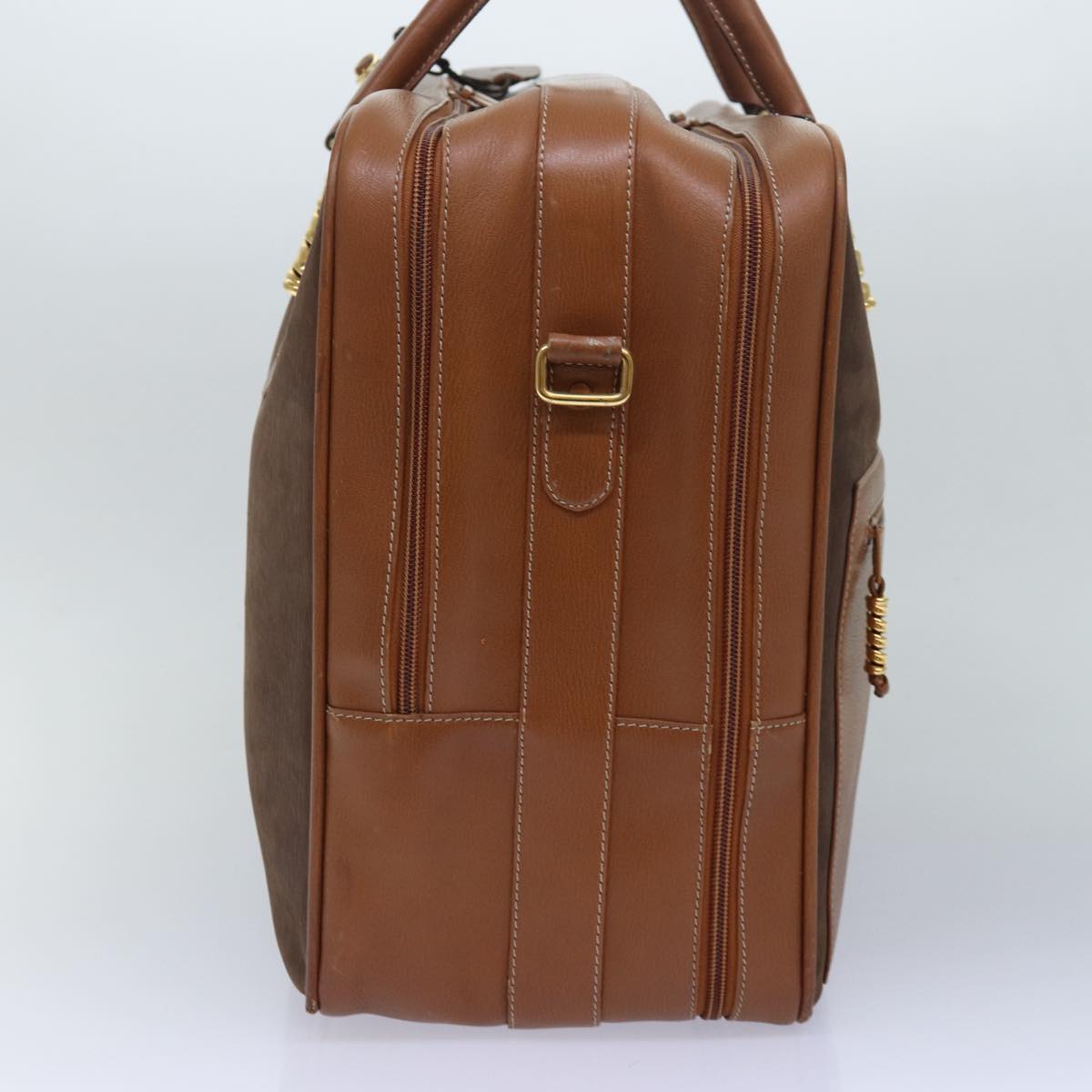 LOEWE Boston Bag Leather Brown Auth bs16196