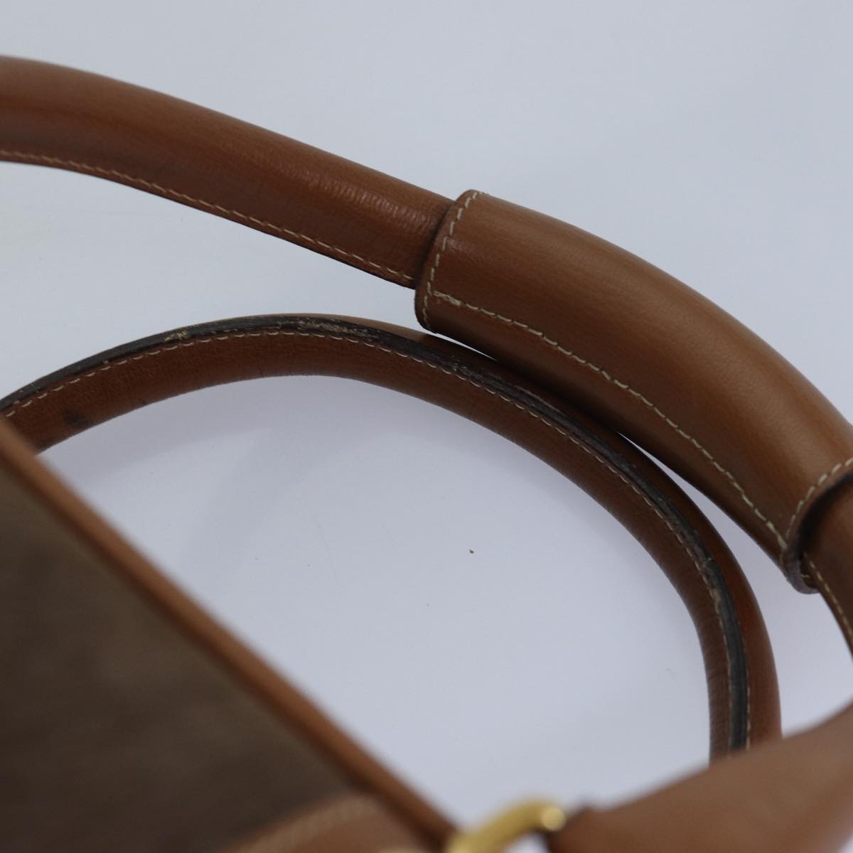 LOEWE Boston Bag Leather Brown Auth bs16196