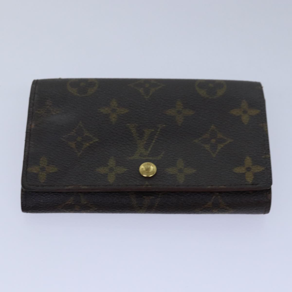 LOUIS VUITTON Monogram Wallet Leather 2Set Black LV Auth bs16202 - 0