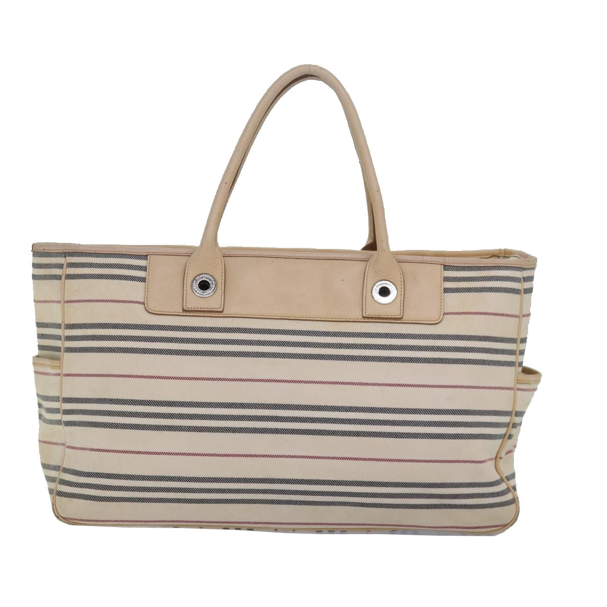 BURBERRY Nova Check Hand Bag Canvas Beige Auth bs16207 - 0