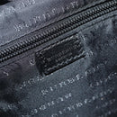 BURBERRY Nova Check Hand Bag Leather nylon 2way Black Auth bs16211-21